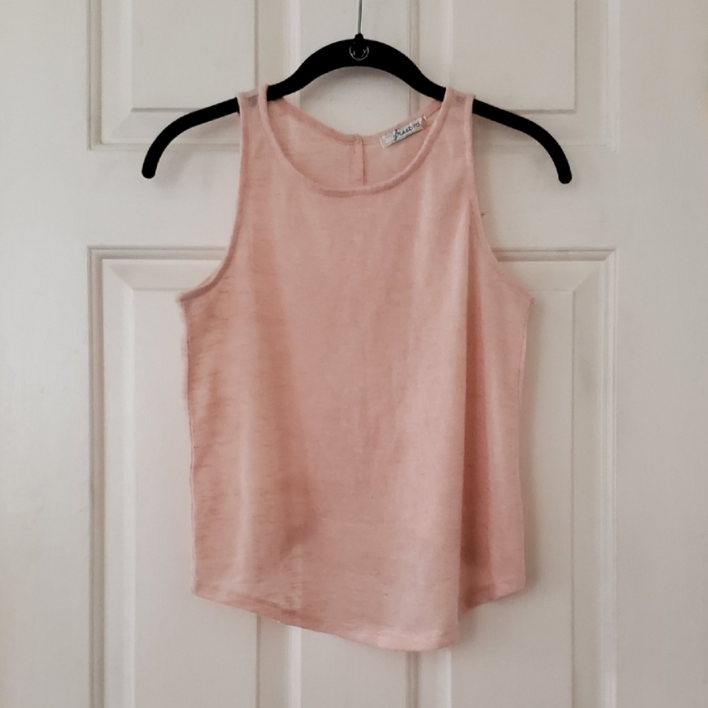 Freebird Peach Sleeveless Top with Buttons down back Size Small